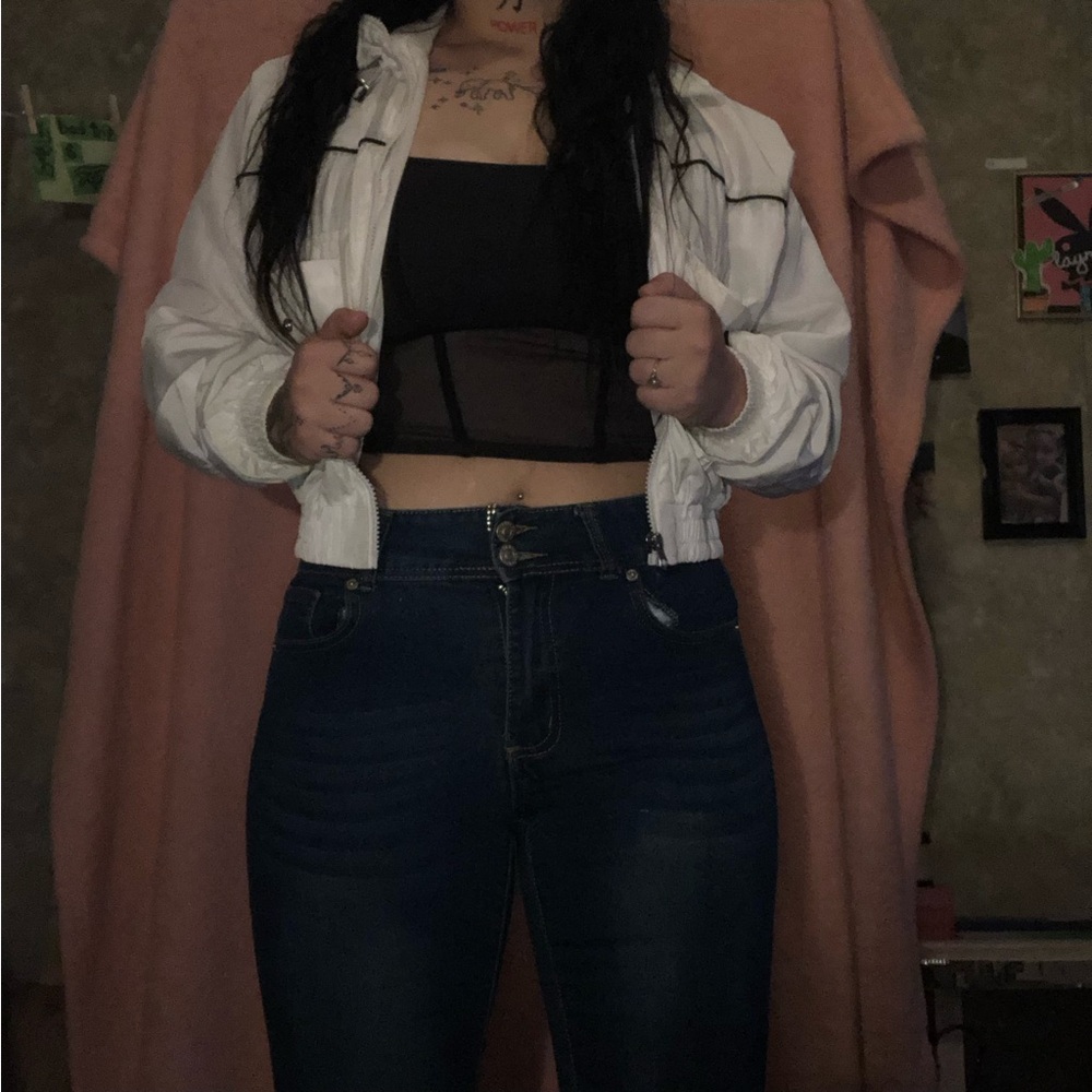 No Boundaries White Jacket and Black Top